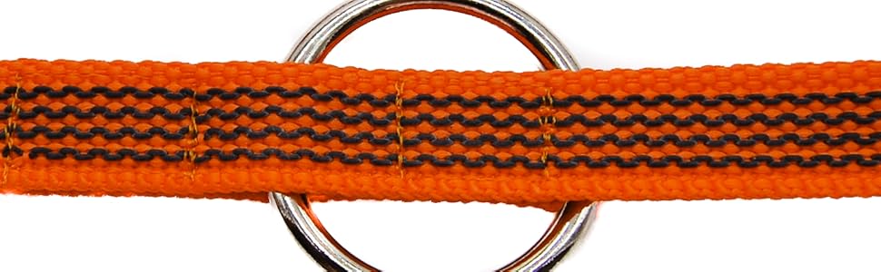 Повідок для собак Twinkys Dog Style, 3 м, 20 мм, гумовий, потрійне регулювання, з карабіном безпеки, помаранчевий