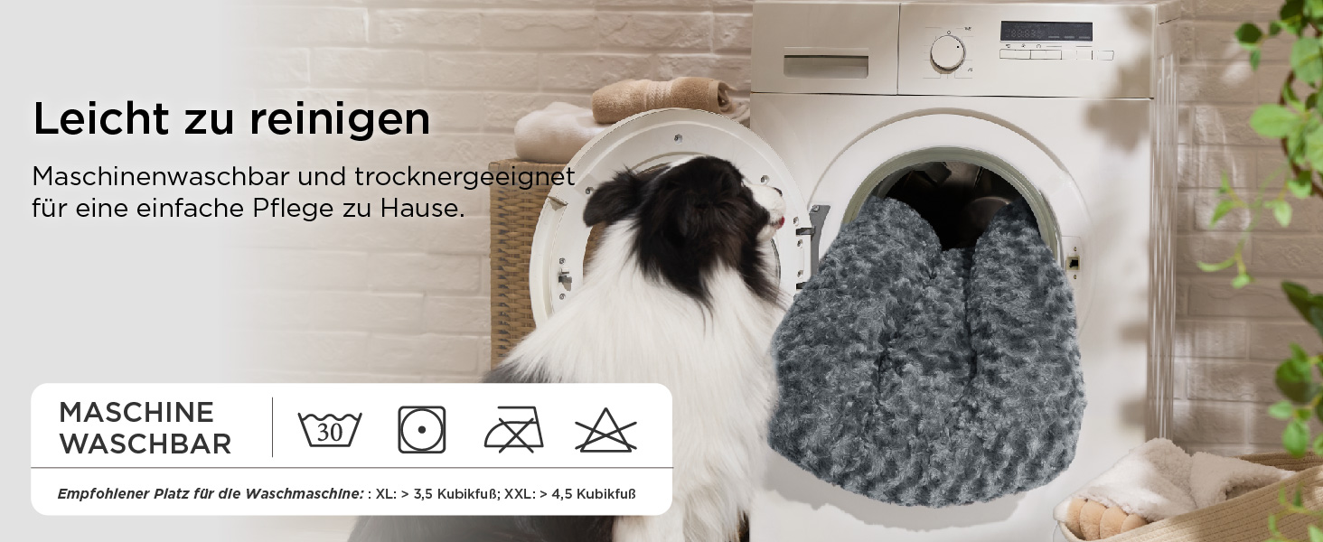 Крісло-лежанка для собак середніх порід BEDSURE - 71x50x7 см, сіре, миюче, з антиковзаючою основою