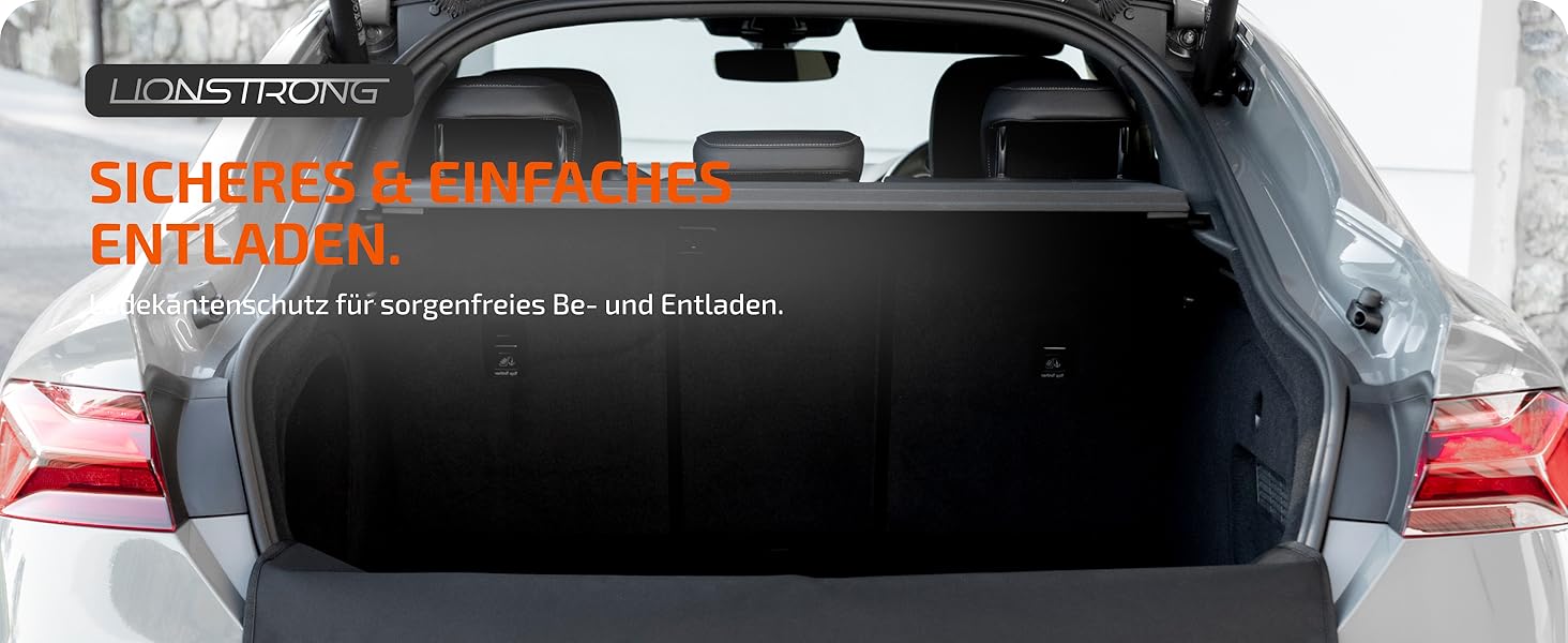 Захист вантажного відсіку LIONSTRONG® – універсальний килимок для багажника авто [з м'якою підкладкою та водонепроникним покриттям] – захист від бруду, подряпин та вологи (100x100 см)