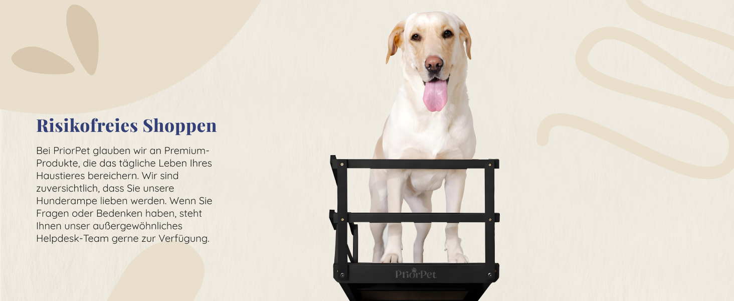 Східці для собак до ліжка з захисним бар'єром - для великих собак до 90 кг - регульована висота до 94.5 см - ширина 49.5 см - складані - антиковзні ручки - береза - натуральний колір (чорний)