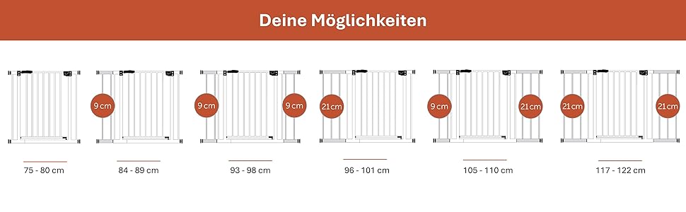 Захисні ворота для дітей Hauck Clear Step Autoclose - сірий, регульована ширина 75-80 см, висота 77 см, самозакривні, без свердління, подовження 21 см
