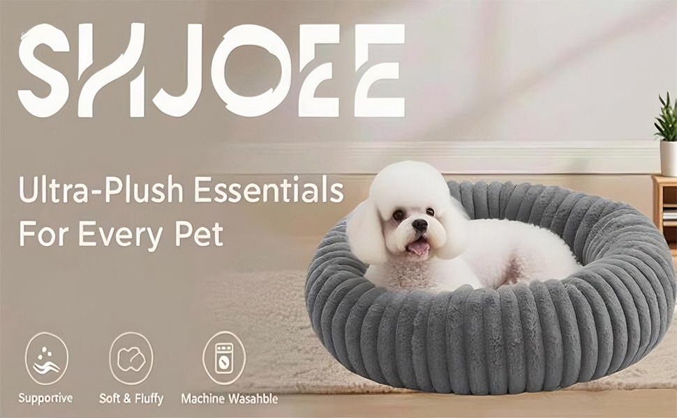 М'яке ліжко для домашніх тварин: ліжко для собак та котів, кругла форма, діаметр 50 см (сірий)