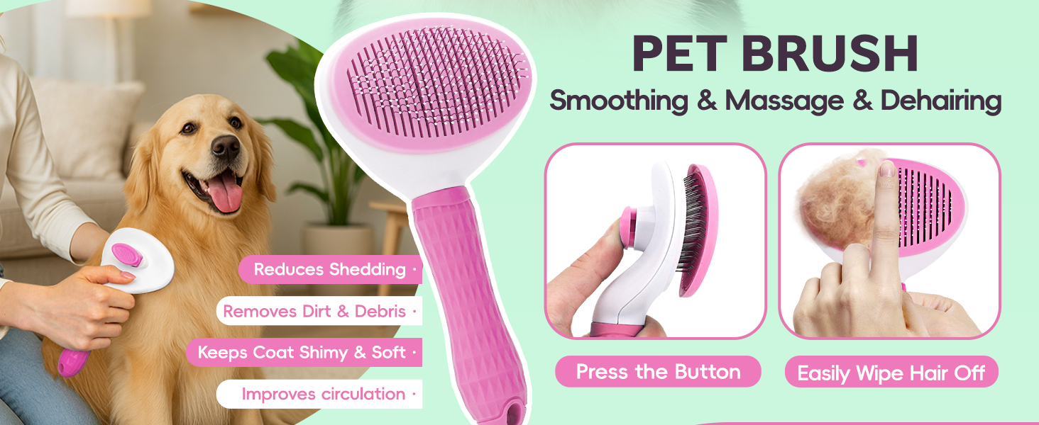 Набір для догляду за домашніми тваринами 10 предметів: щітка для собак проти випадіння шерсті з обрізачем кігтів та тримером, аксесуари для догляду за собаками/кішками, гребінець для видалення ковтунів + аксесуари для купання для всіх тварин