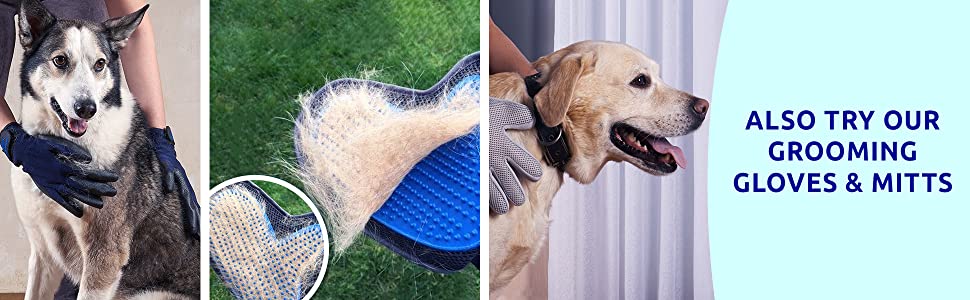 Щітка для котів та собак Pat Your Pet - для довгої шерсті та підшерстка, гребінець для собак та котів, двосторонній гребінець для догляду за шерстю та видалення ковтунів (блакитний)