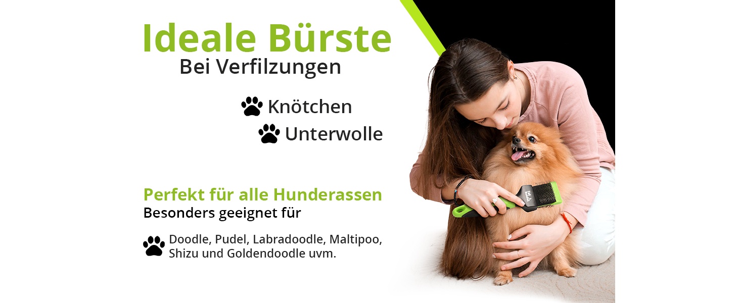 Професійна щітка для собак Zupfbürste: розплутування та догляд за шерстю | Зручне розчісування