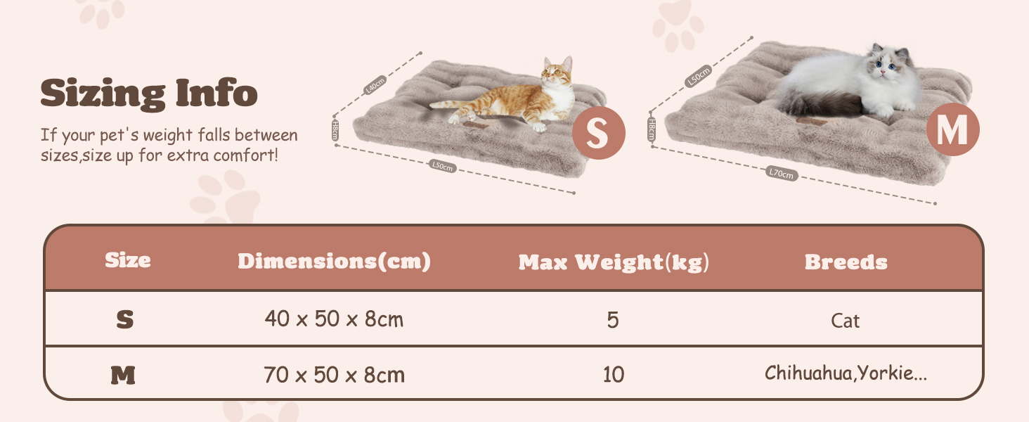 Ліжко для котів Nobleza, м'яке та пухнасте, 50 x 40 см, коричневе. Також підходить для маленьких собак. Легко миється, не слизьке.