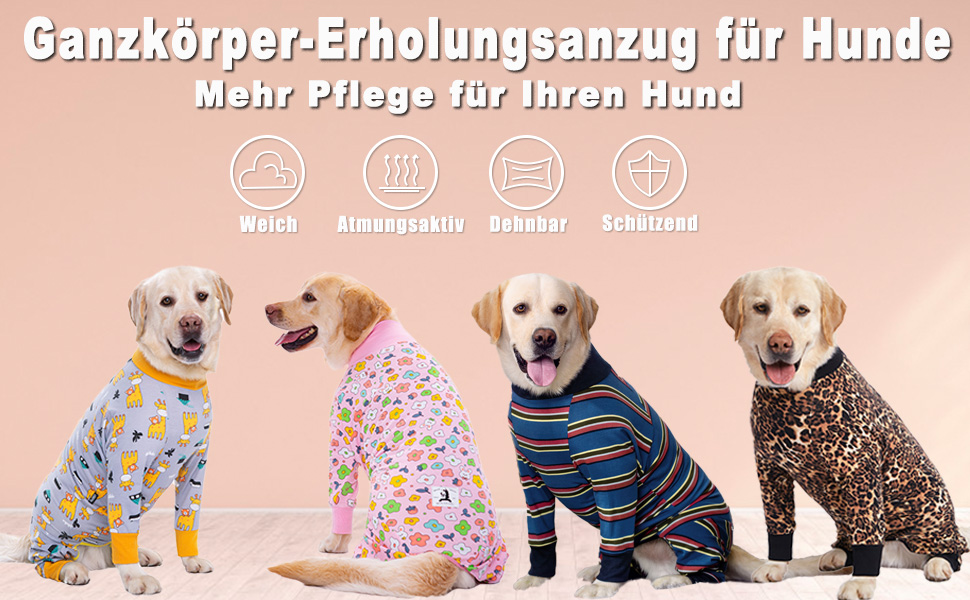 Комбінезон для собак після операції, захисний боді для собак, альтернатива конусу, сірий, 3XL, Giraffe