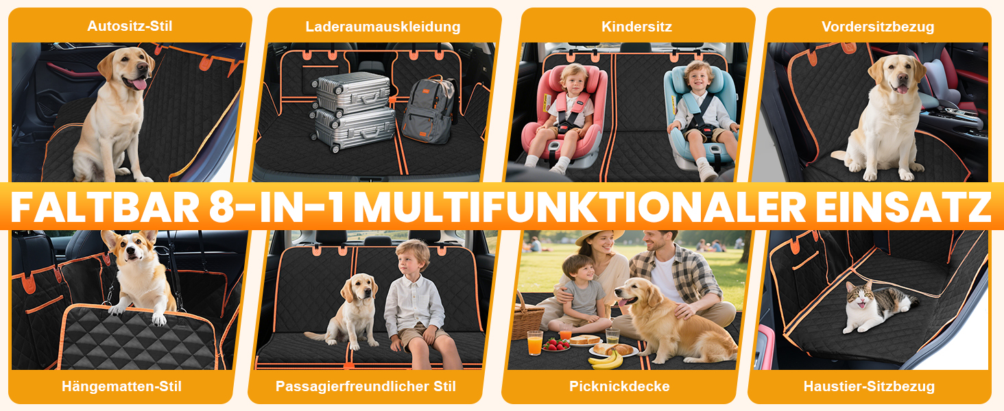 Захист для заднього сидіння авто для собак, 600D, водовідштовхувальний, стійкий до подряпин, з боковими захистами та оглядовим вікном, універсальний, для собак