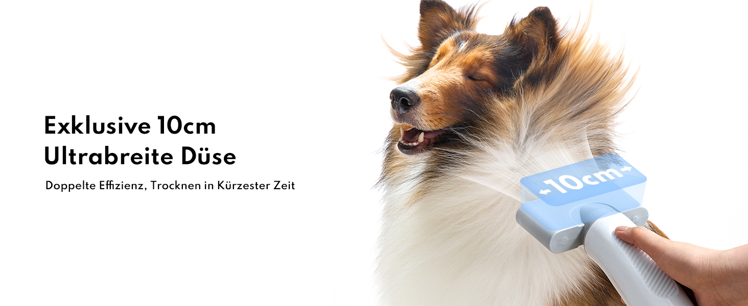 Ультрасушар для собак HomeRunPet Ultraleiser - професійний фен для грумінгу, 99 швидкостей та регулювання температури, 3 насадки