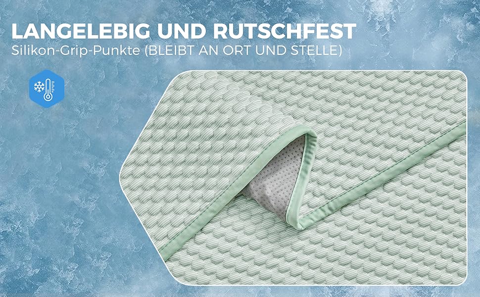 Килимок охолоджуючий для собак Lekereise, 157x206 см, зелений (миючий)