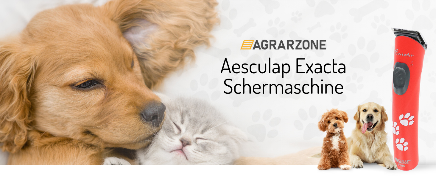 Машинка для стрижки собак Agrarzone Edition Aesculap Exacta біла - з запасним лезом - триммер для лап тихий & без вібрації - легка та зручна для собак та котів