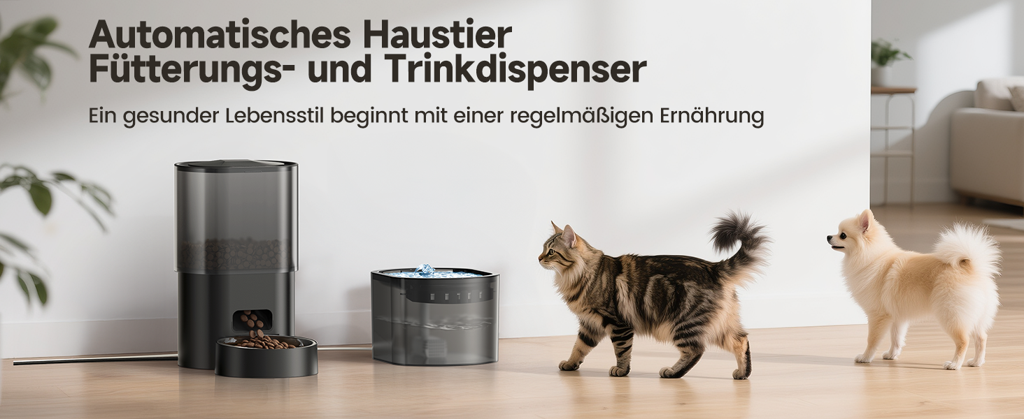 Автоматичний годівник для котів 2.5л з пульта дистанційного керування, програмування та антизастряганням