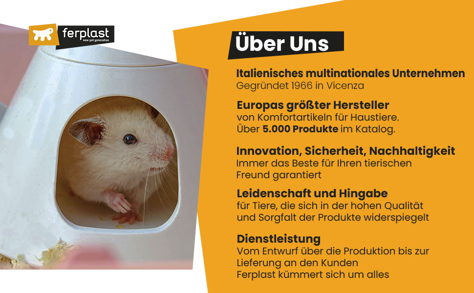 Клітка для хом'яків Ferplast MINI Duna (біла) - двоповерхова, з вентиляцією та прозорим дахом, 55x39x27 см