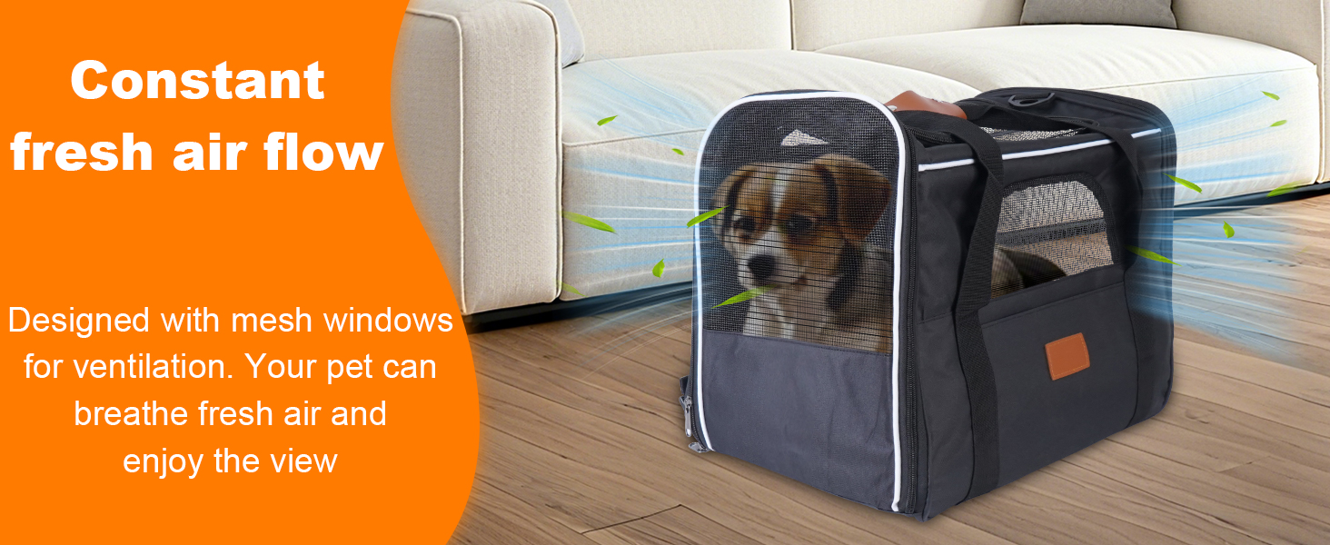 Транспортна переноска для котів, переноска для котів з безпечними блискавками, миска, змінне подушечка, переноски для котів та цуценят вагою до 7 кг