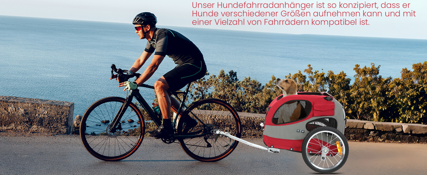 Фарм-причіп для собак SEPNINE® - складаний, до 30 кг, з підсумком та рефлекторами