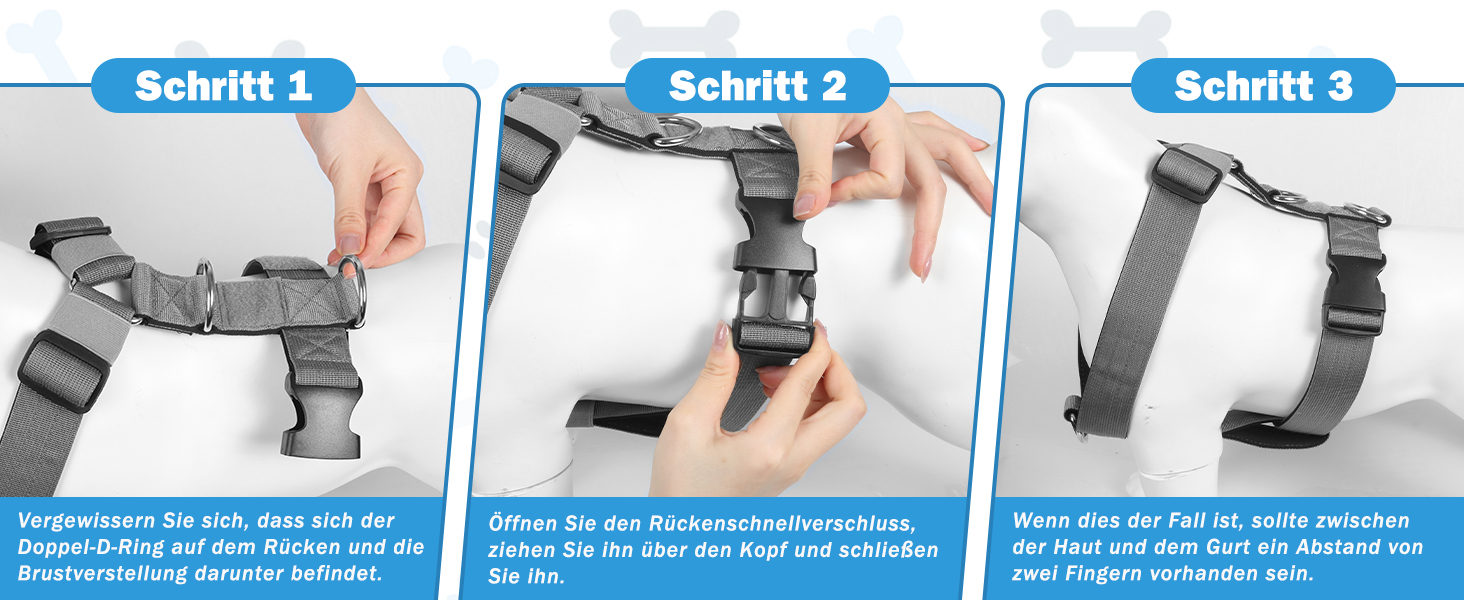 Шлейка для собак FeimaX великих порід, тактична, не тягне, дихаюча, комфортна (XL, сіра)
