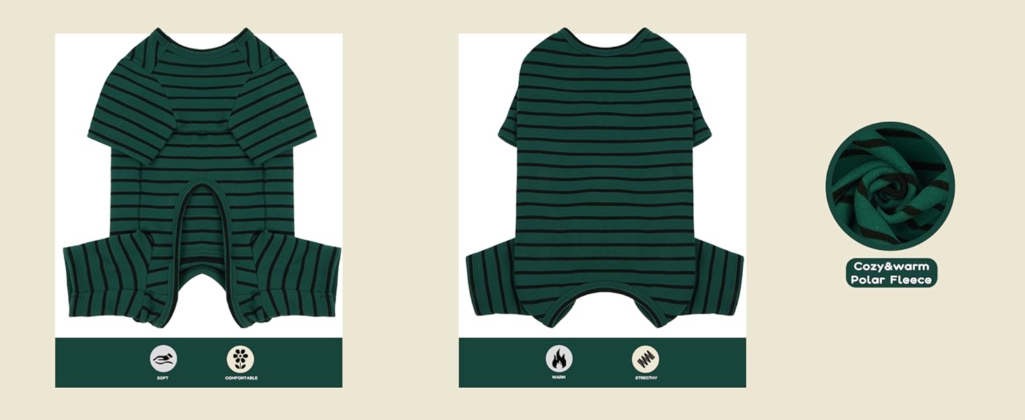 Теплий зимовий пуловер для собак з флісу (зелений, L)