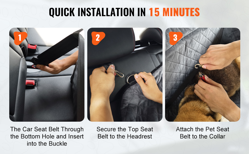 Автокрісло для собак VEVOR - підйомник для собак у машину з кишеню, безпечна прив'язка, гумова наповнювач, ліжко для собак середніх та великих порід (до 25 кг)