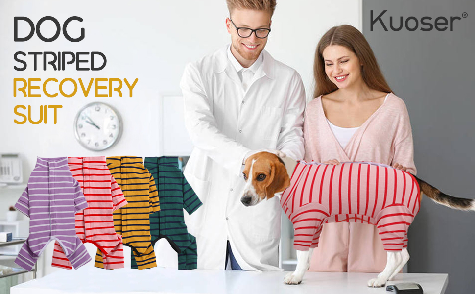 Піжама для собак після операції Kuoser, одяг для собак після кастрації, комбінезон для собак після операції, одяг для собак після операції, піжама для собак, котів, маленьких та середніх собак, фіолетовий, XS