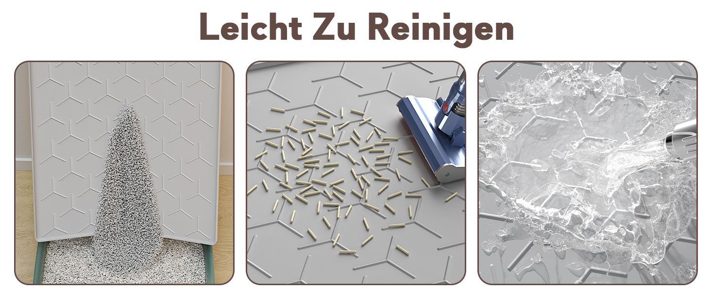 Килимок під лоток для котів Garoopion Katzenklo Matte, 86x56 см, силікон, сірий