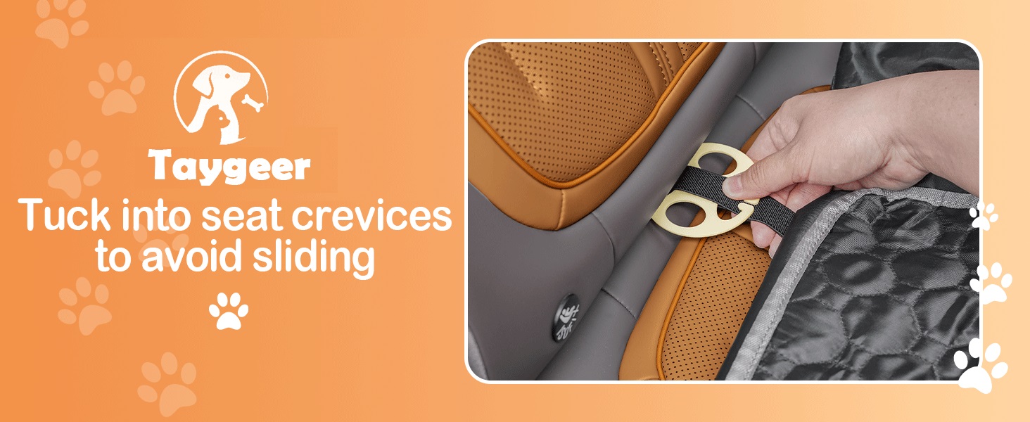 Водонепроникний килимок для собак у машину Taygeer з жорсткою основою, 127x156 см, чорний