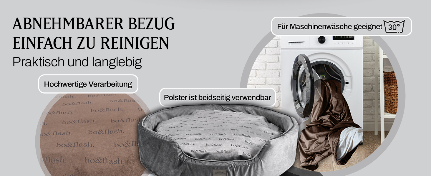 М'яке ліжко для собак San Diego Dark Grey L - зручне собаче ліжко для маленьких та великих собак, з антиковзким покриттям та можливістю прання