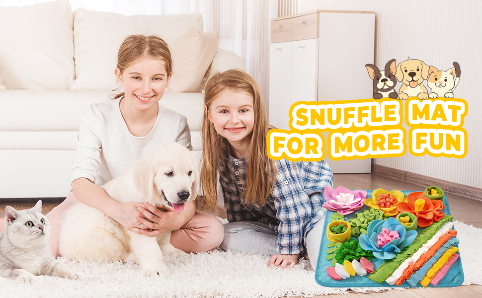 Килимок для собак Tierglück Schnüffelteppich: тренувальний килимок для повільного годування, іграшка-розвиток для собак та котів, для цуценят та середніх порід