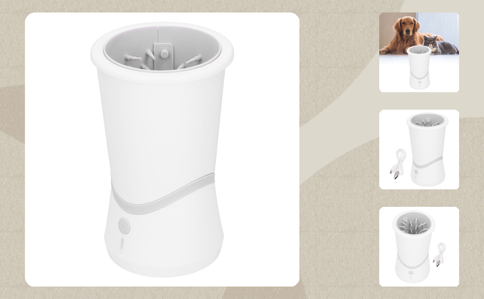 Електричний очищувач лап для тварин, інструмент для чищення собачих лап, конструкція Snap-in, підходить для миття лап собак