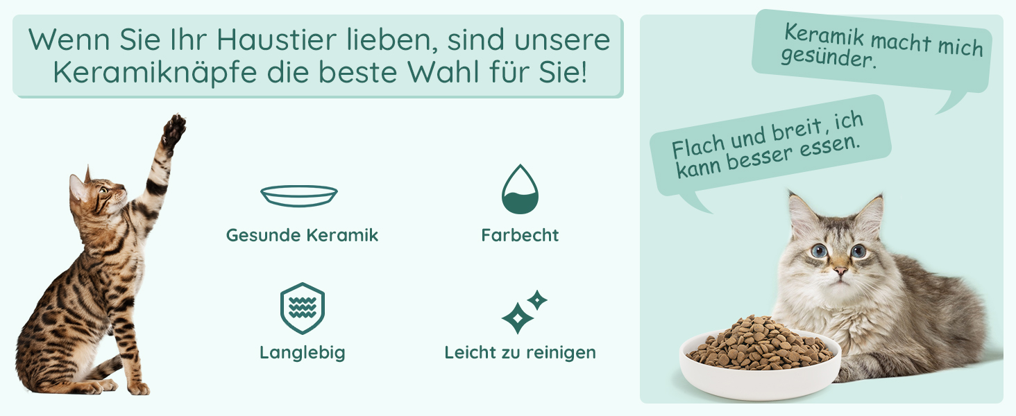Набори мисок для котів SPUNKYJUNKY 3 шт. з кераміки, чорного кольору (300 мл)