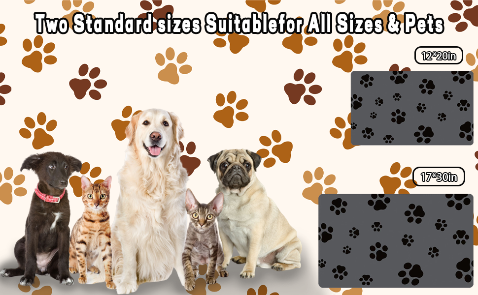 Килимок для годування собак, вбираючий, швидковисихаючий, водовідштовхувальний, 45x75 см (Темно-сірий)