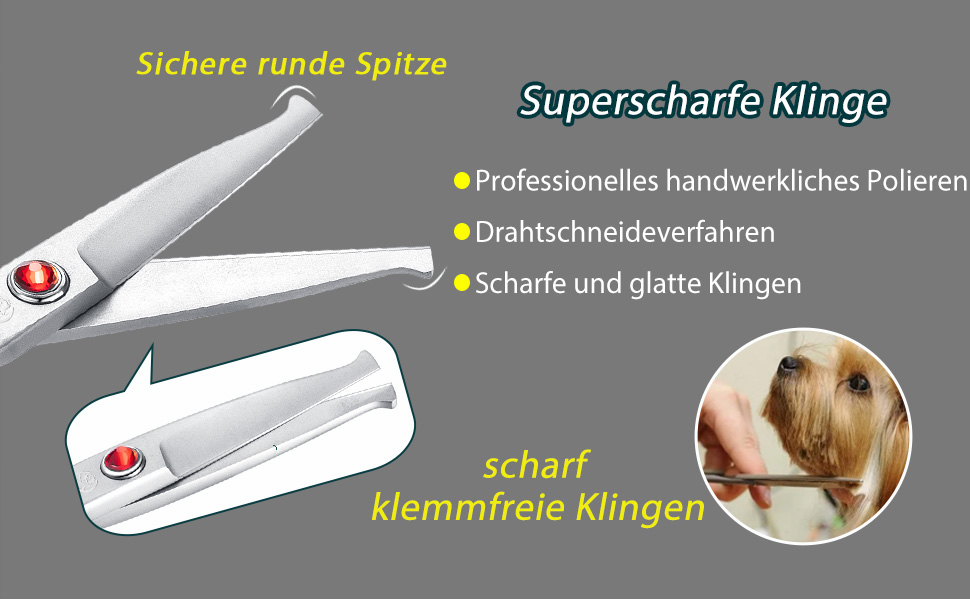 Ножиці для грумінгу собак Purple Dragon Kleine Hundeschere, професійні, з покриттям та демпфером