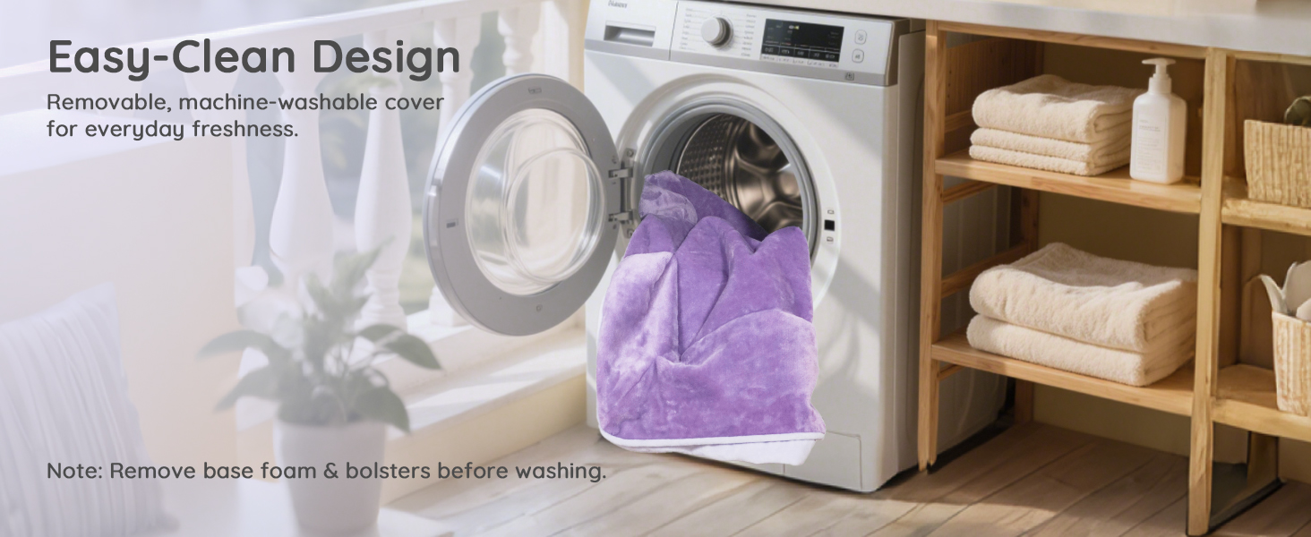 Ортопедичне ліжко для собак BELLA & PAL, 71x59 см, фіолетове. Зручне ліжко-софа для маленьких та середніх собак. Без монтажу, з ефектом пам'яті, водовідштовхувальна вставка, фланелевий знімний чохол, неслизьке дно.