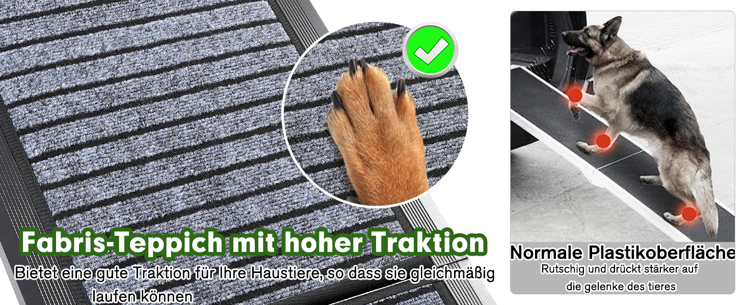 Рампа для собак у машину, складана, 160 см, з антиковзким покриттям, для легкових автомобілів, вантажівок та SUV, до 90 кг