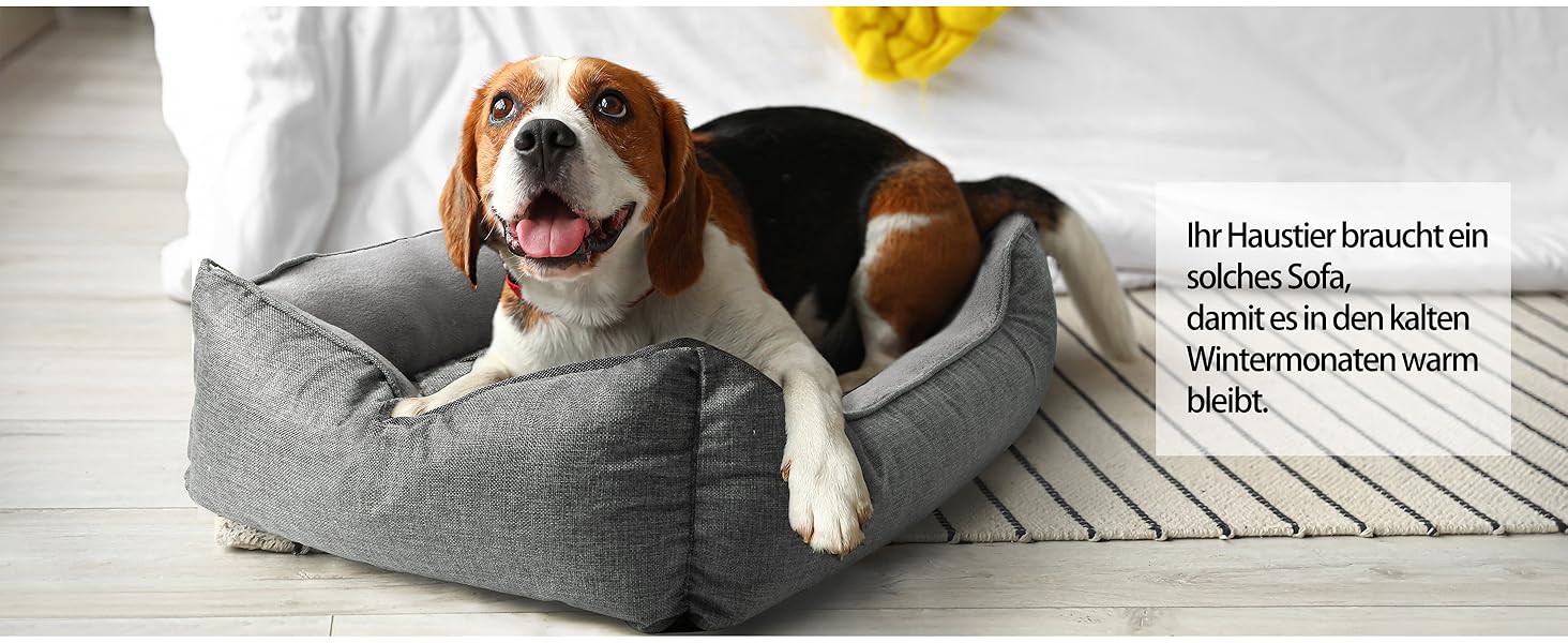 Ортопедичне собаче ліжко Lucky Sign з м'якого флюсу, 90x65x21 см, сірий колір. Знімне покриття, для великих та маленьких собак.