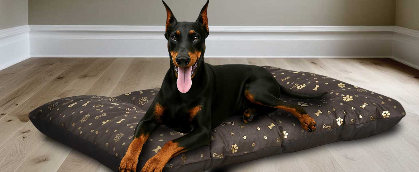 Кінг Дог: Водонепроникне ліжко для собак XL 120x80 см. Зручне, миється, з оксфордської тканини. Підходить для дому та вулиці. Графітовий колір.