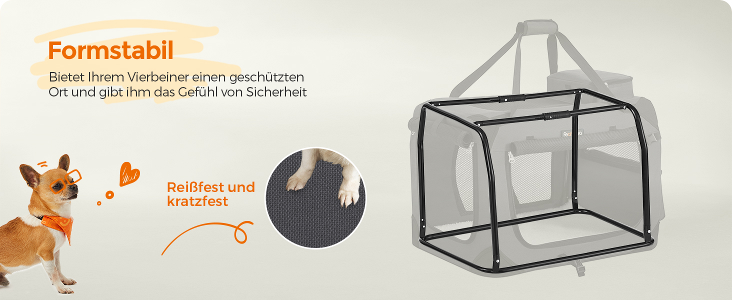 Клітка для собак Feandrea, XL, 81 x 58 x 58 см, чорна, з металевим каркасом та зручними ручками