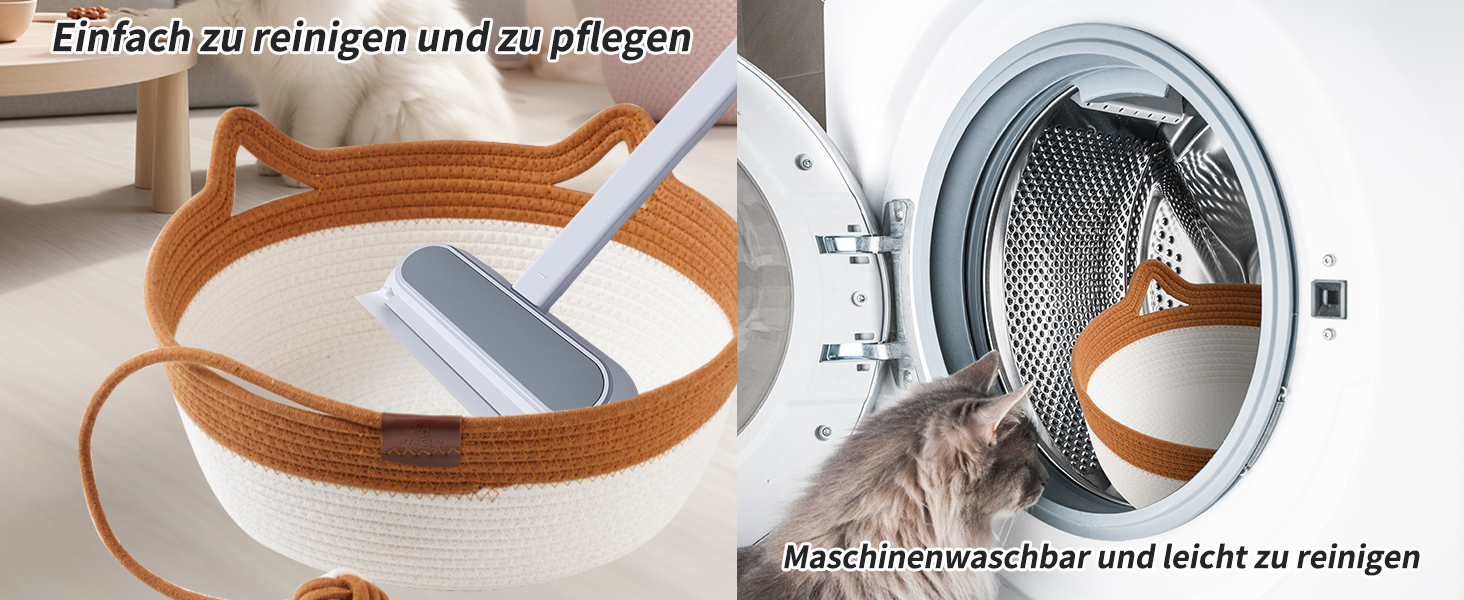 Ручне ткане ліжко для котів Maisly з бавовняного шнура, дихаюче та стійке до подряпин, складане гніздо для котів, універсальний кошик для домашніх тварин з іграшкою для котів та маленьких собак до 10 кг