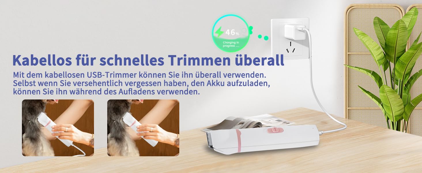 Airminti 4-в-1 Безшумна машинка для стрижки шерсті котів, USB-зарядка, 4 змінні насадки, машинка для собак, для догляду за очима/вухами/лапами/нігтями (Блакитна)