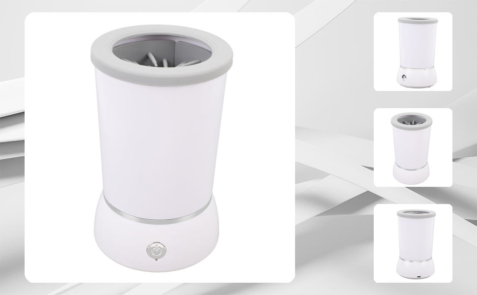 Автоматичний мийник лап для собак, 2 ступені очищення, портативний, акумуляторний, білий