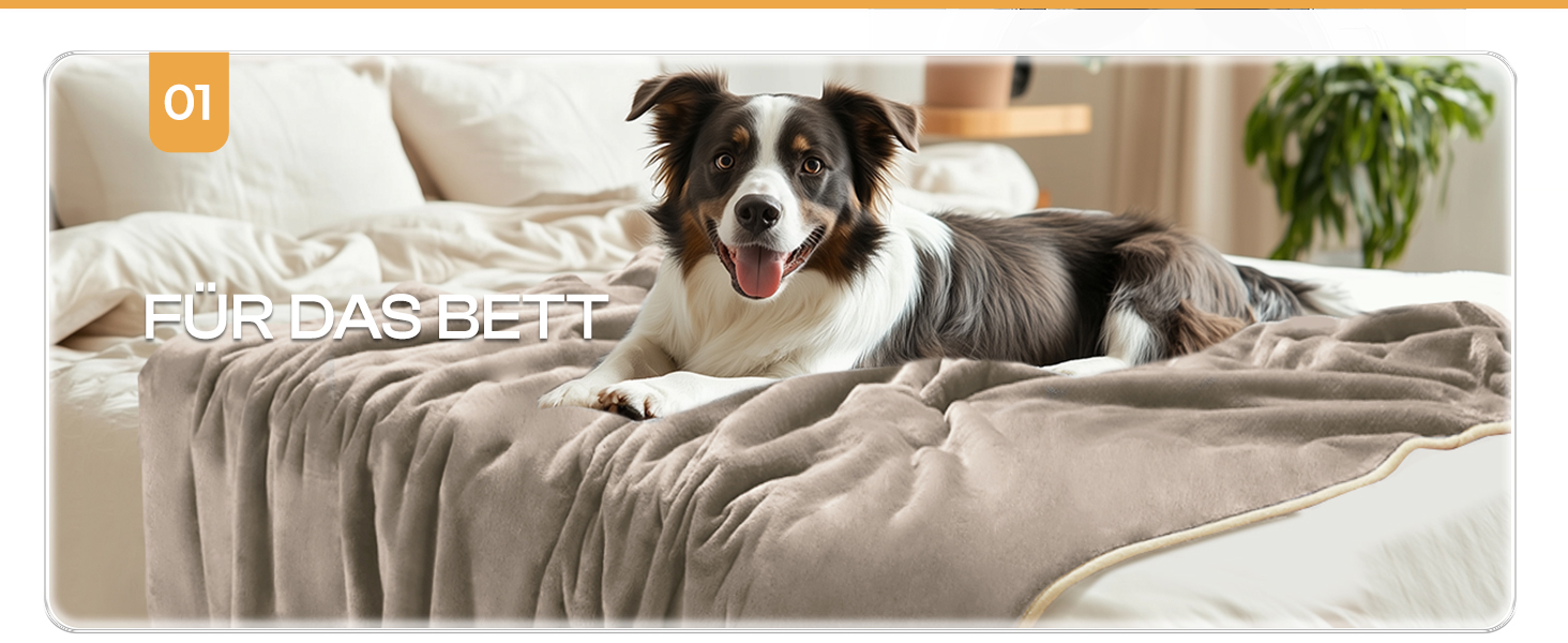 Водонепроникний килимок для собак Luciphia, миючий, для великих та середніх собак та котів, теплий, м'який, з флісу Sherpa, 145 x 165 см, бежевий