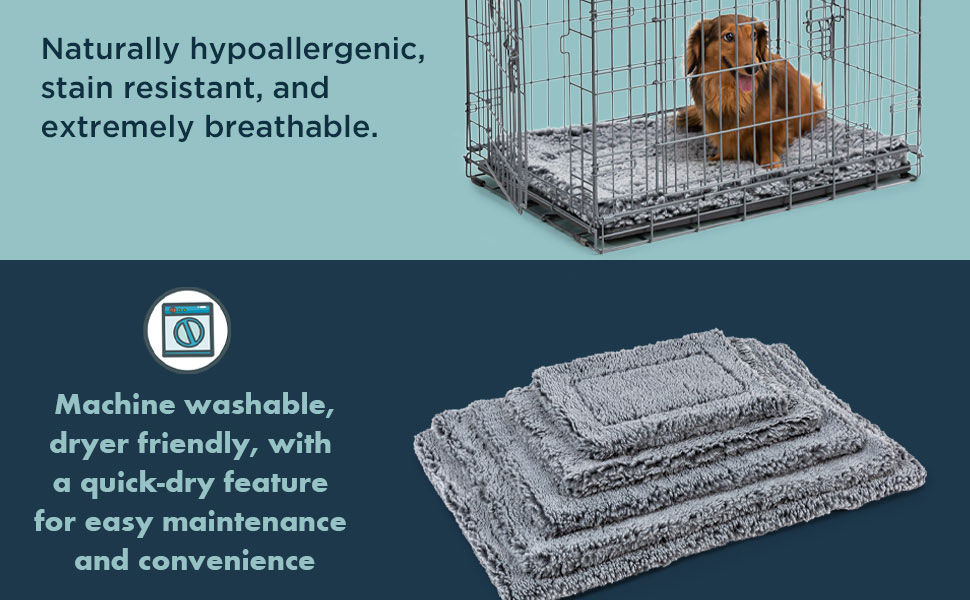 Міцне ліжко для собак Stoutwool - стійке до гризіння, для маленьких порід, 58x41x5 см, сірий