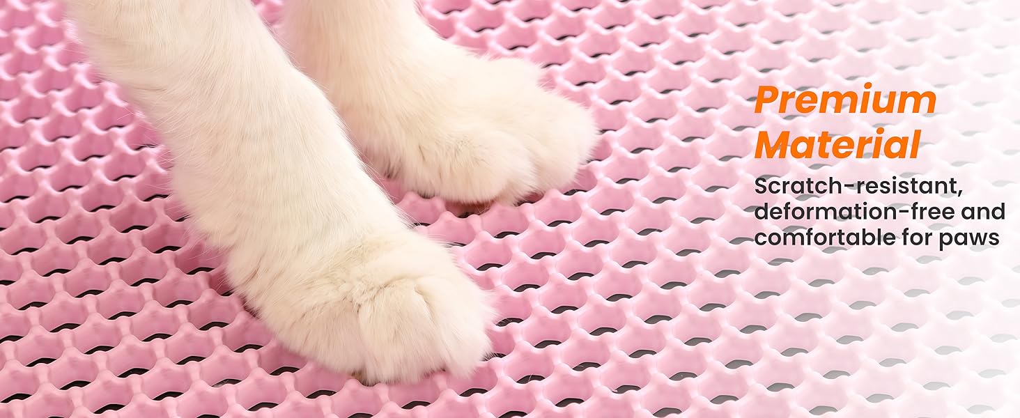 Килимок під лоток для котів Petinstinct, 116x66 см, XXL, рожевий