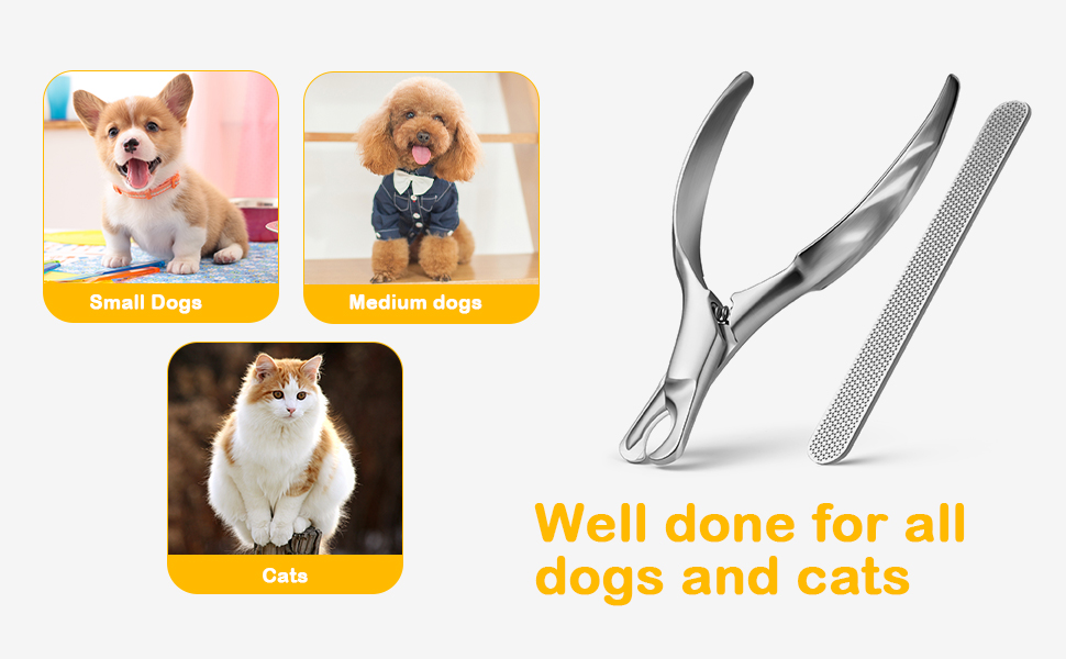 BEZOX Професійні ножиці для стрижки кігтів собак та котів, ергономічні - професійний догляд за кігтями, гострі леза (L)