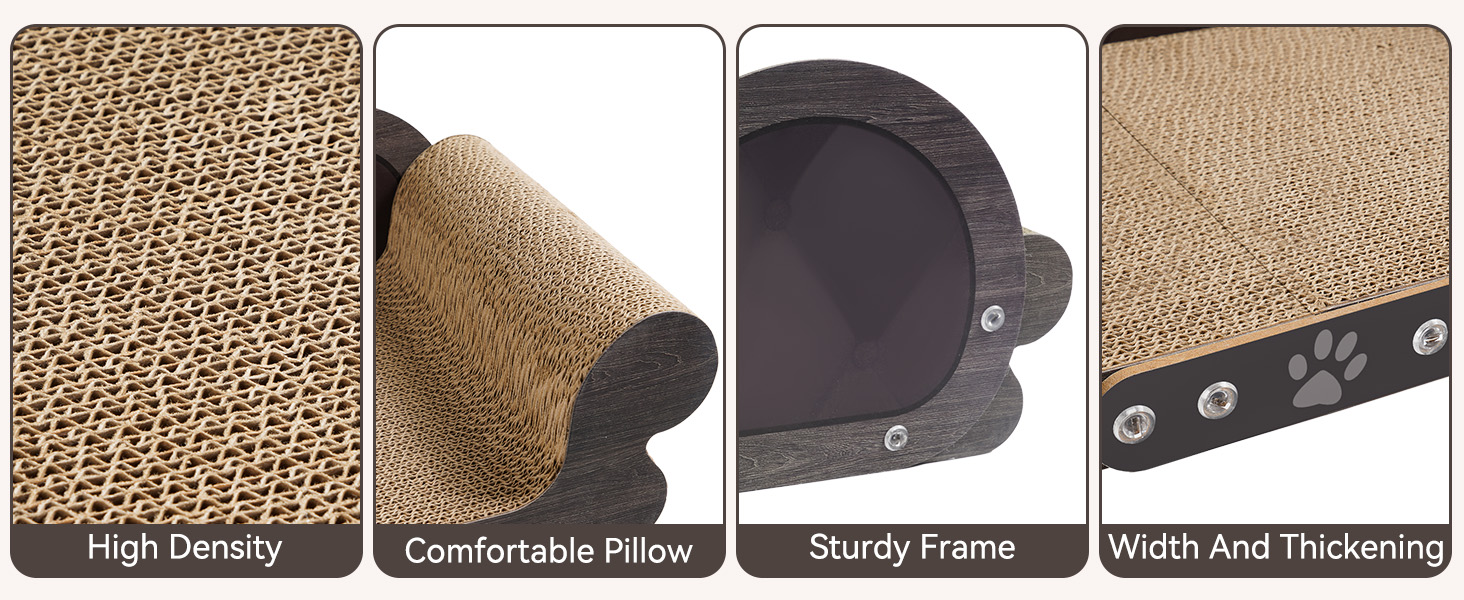 Кігтеточка для котів XXL, 68 см, килимок з дизайном дивану, з щільного гофрокартону для відпочинку та ігор