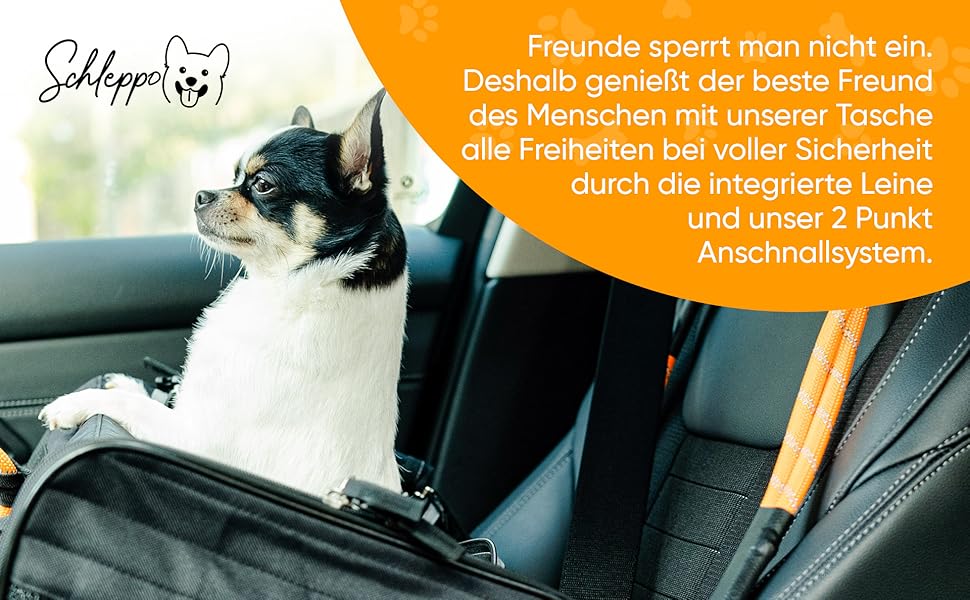 Транспортна сумка для собак Schleppo, 7 кг, дихаюча - для автомобіля та дому - водовідштовхувальна та безпечна - також підходить для транспортування котів - переноска для собак