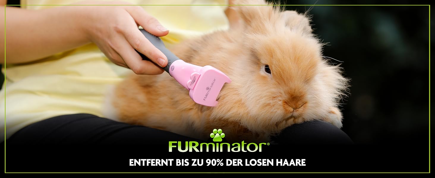 FURminator інструмент для видалення підшерстка для дрібних тварин - щітка для кроликів, гризунів та інших - покращений дизайн версії 2.0