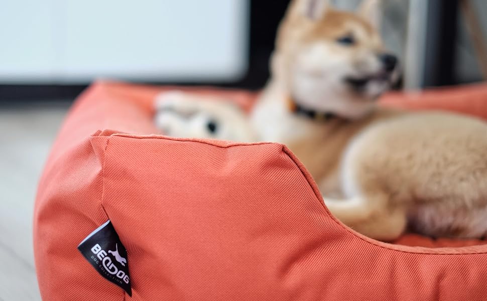Ліжко для собак BedDog MAX, знімний чохол, XXL, бежевий