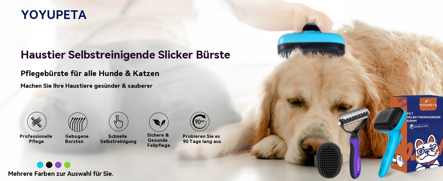 Набір для догляду за собаками (5 шт.) – щітка для видалення линяючої шерсті для собак і котів з короткою та довгою шерстю. Видаляє відмерле волосся та запобігає сплутуванню. Колір: блакитний