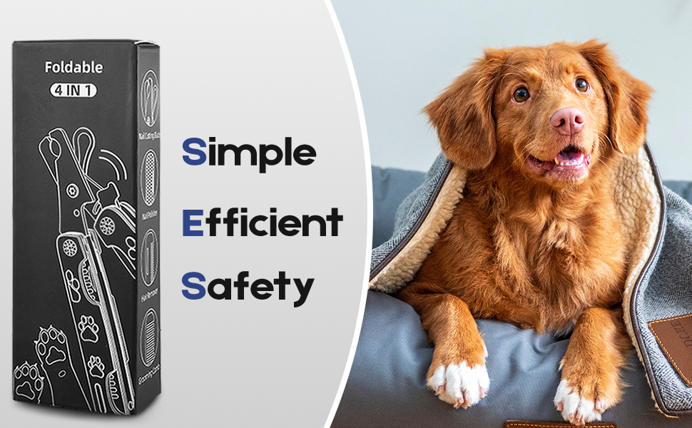 Набір для стрижки кігтів собак TANDD 4-в-1: стрижка, шліфування, захист, для собак та котів (блакитний)