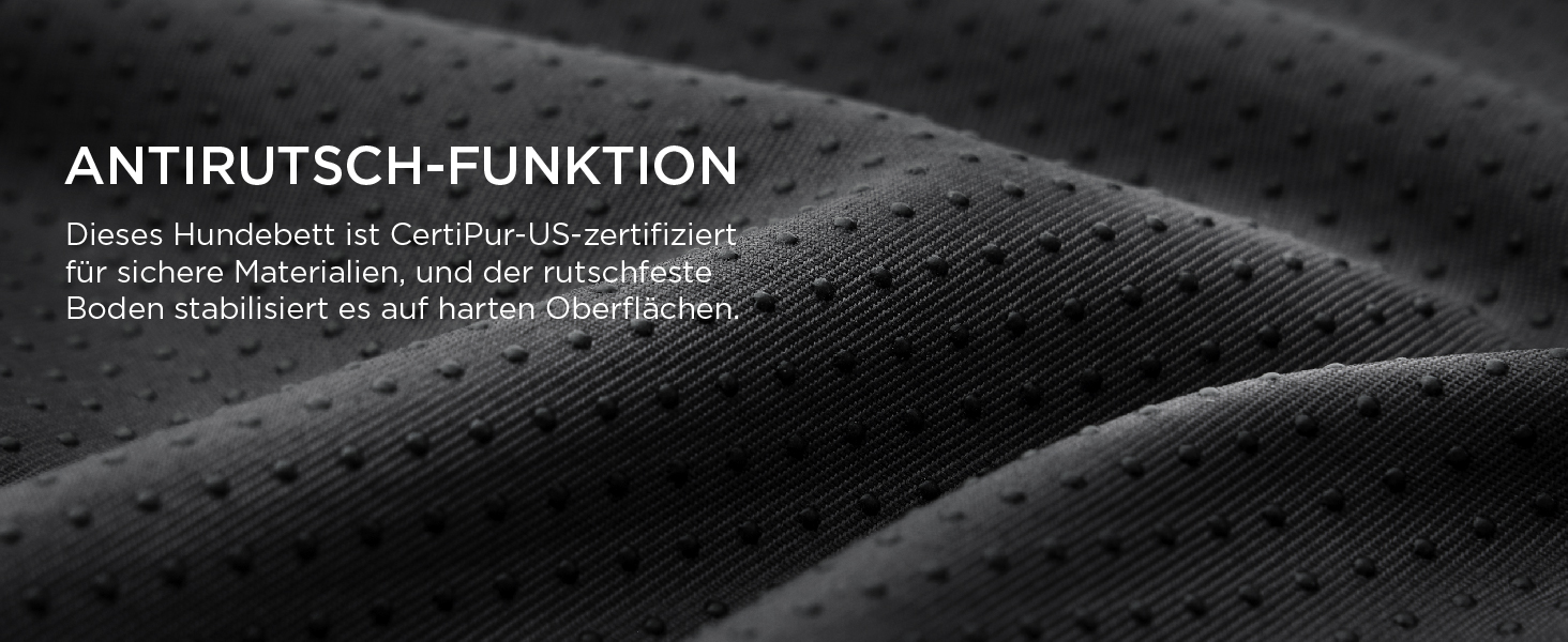 Ортопедична подушка для собак BEDSURE - великі породи, 89x56x8 см, з ефектом пам'яті, миюча, темно-сіра